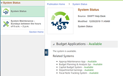System Status Page