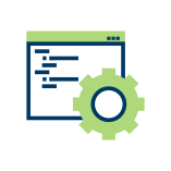 settings gear on laptop screen