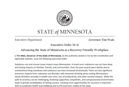 Executive Order 24-11 Advancing Minnesota as a Recovery Friendly Workplace