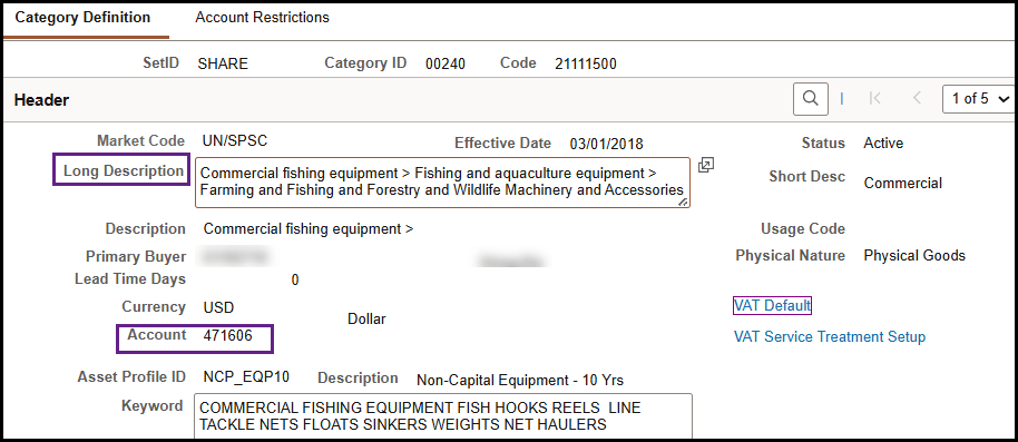 Example Category Definition