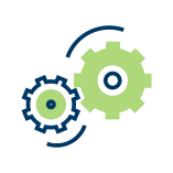 two mechanical gears