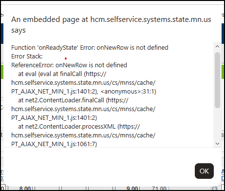 PeopleTools Error