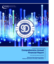 2019 Comprehensive Annual Financial Report of Minnesota State Retirement System with decorative graphic cover 