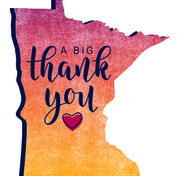 decorative image of state icon which reads Thank You