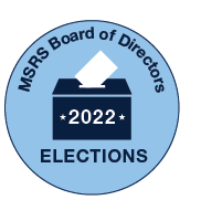 Decorative graphic badge for 2022 MSRS Board of Directors Elections