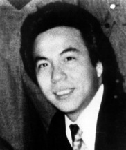 Vincent Chin, a Chinese American man, black and white photo