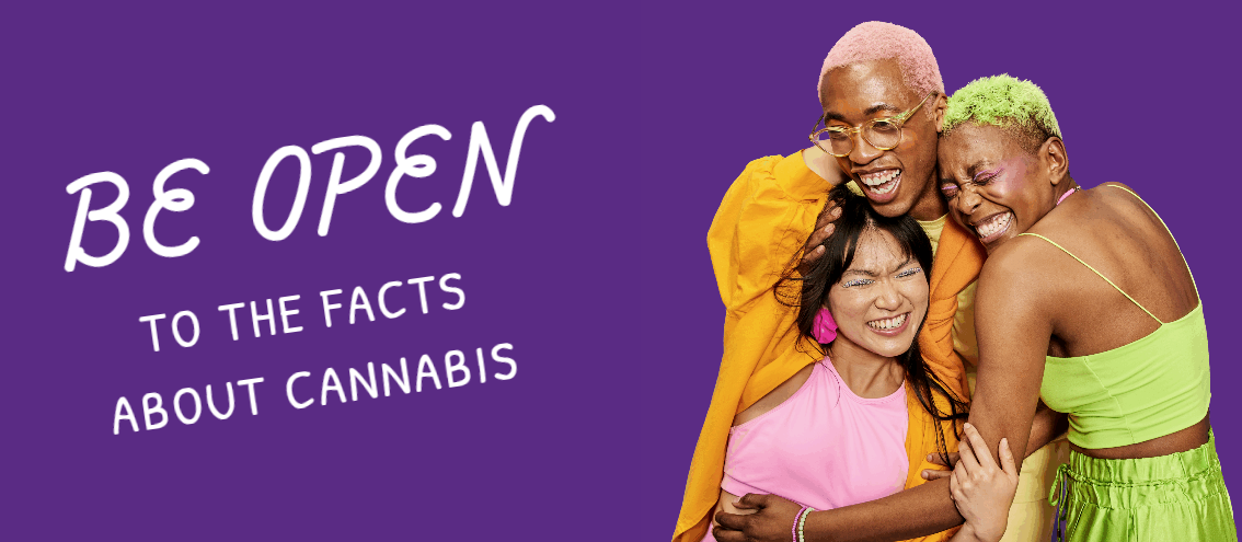 Be Open to the Facts about Cannabis and three teens hugging