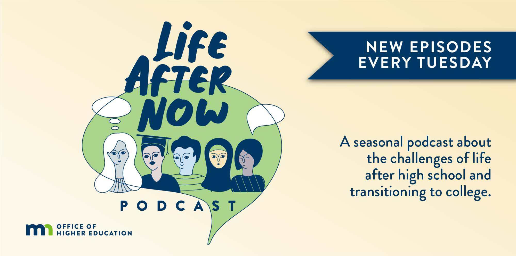 Banner: Life After Now Podcast. New episodes every Tuesday