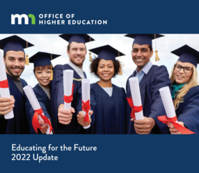 OHE Educating for the Future Report Cover with photo of diverse group of graduates. Reads "Educating for the Future, 2022 Update"