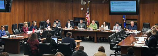 Commissioner Olson presenting higher ed budget proposals to the House Higher Education Finance and Policy Committee on Feb. 2..