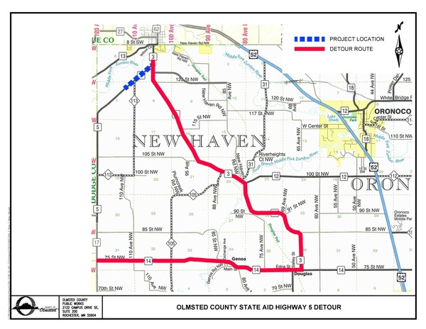 Detour Map for CSAH 5