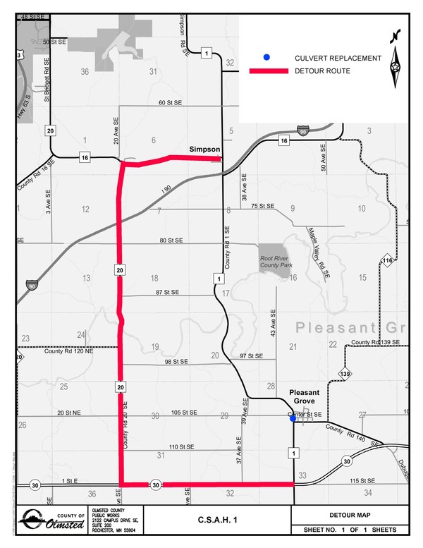 Press Release for County State Aid Highway (CSAH) 1 (Simpson Road SE ...