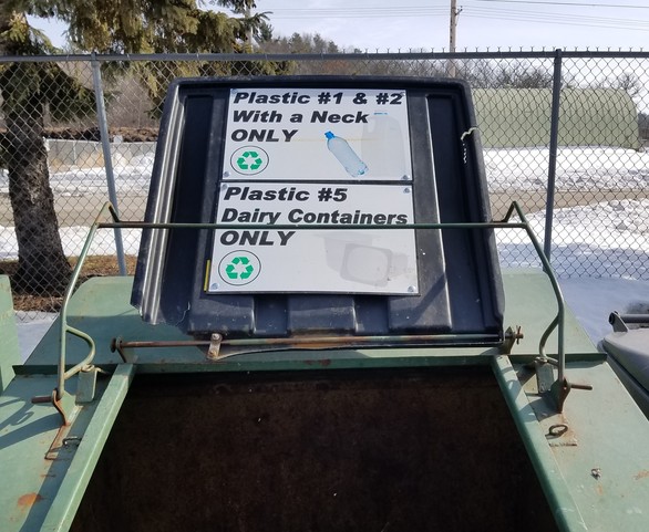 Plastic Bin at Recycling Center