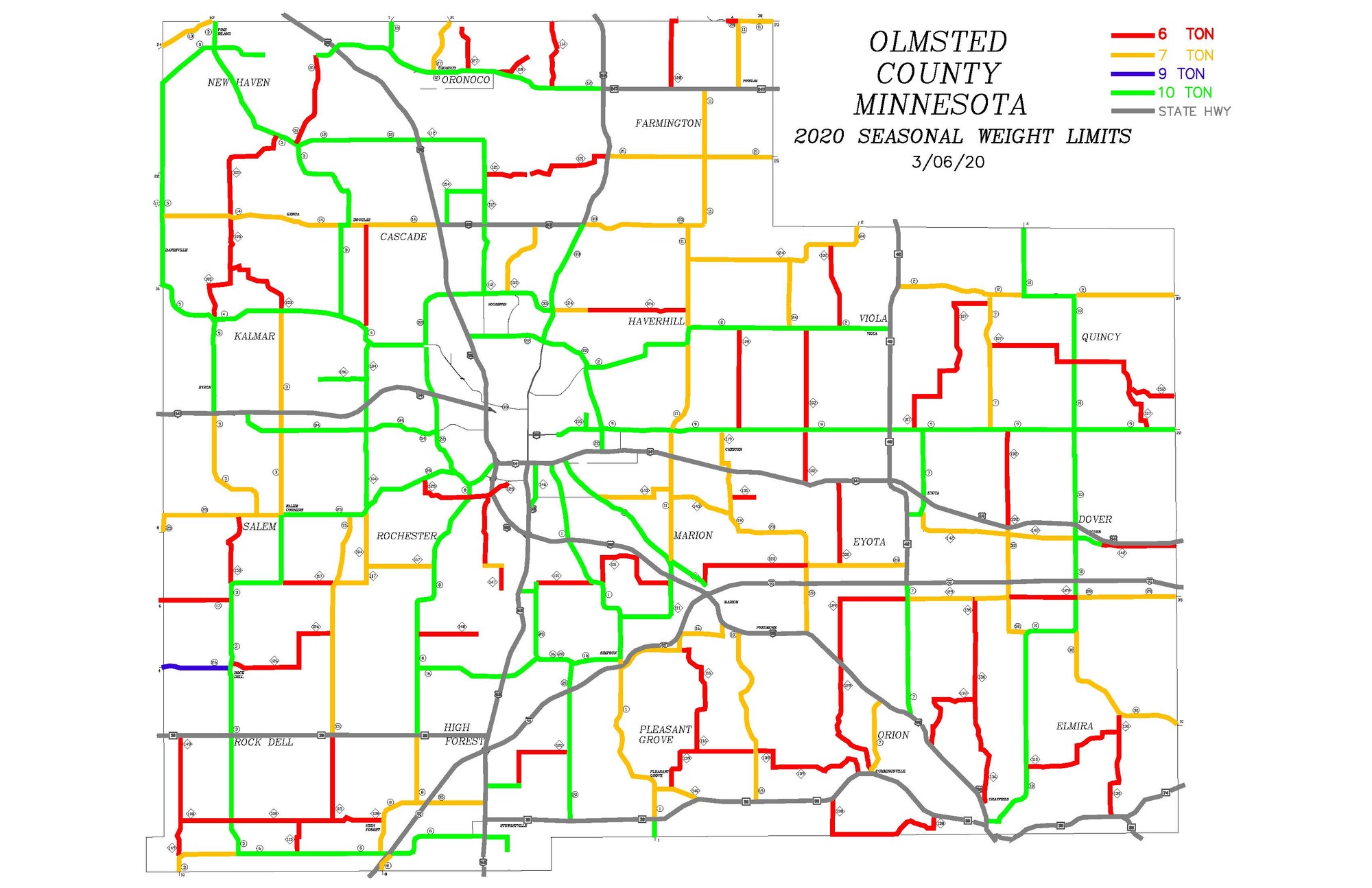 2020 Road Restriction Map