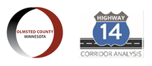 Olmsted County logo and US 14 highway corridor logo