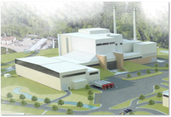 A rendering of the potential Materials Recovery Facility attached to the Olmsted Waste-to-Energy Facility