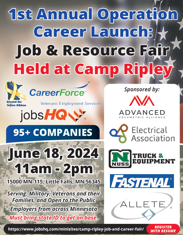 Camp Ripley Job & Resource Fair Flyer