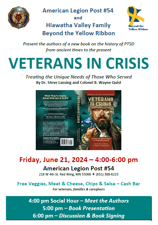 Flyer for book Veterans in Crisis