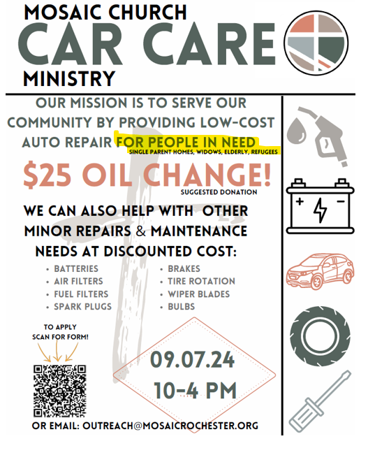 Mosaic Church Car Care Ministry