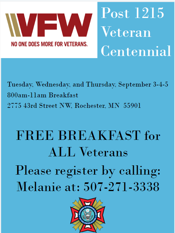 VFW 100 Year Celebration Breakfast 2024