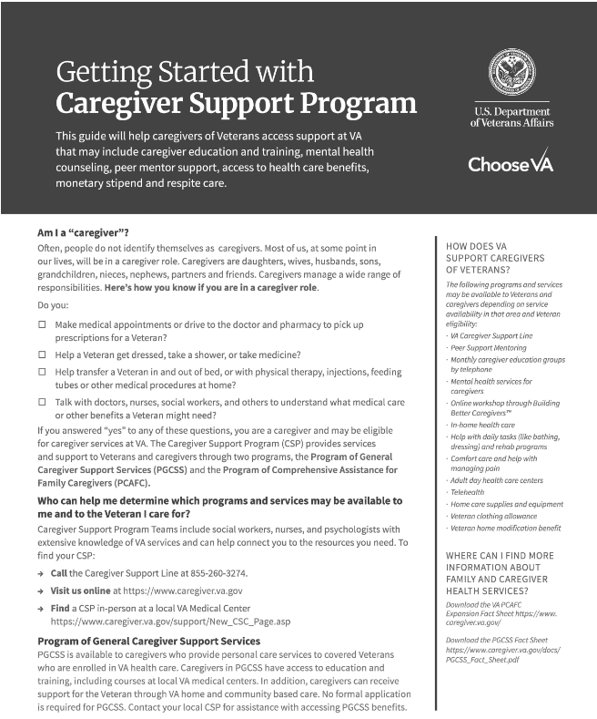 Caregiver Support Program Pg. 1