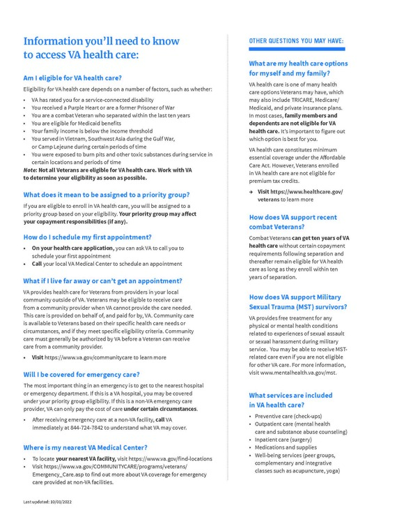 Apply for VA Health Care