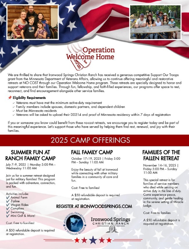 Flyer for Operation Welcome Home
