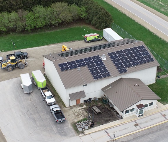 Solar Panels at the Kalmar Landfill Scale House