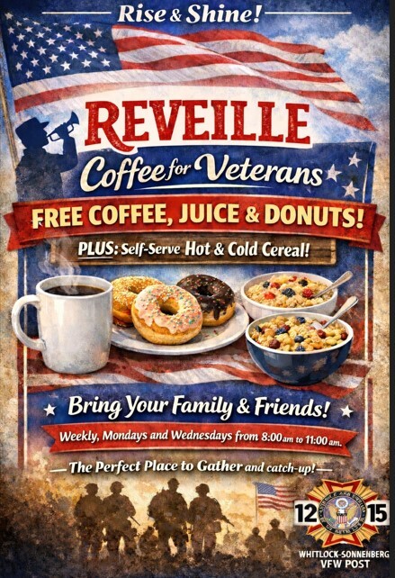 Flyer for VFW Breakfasts