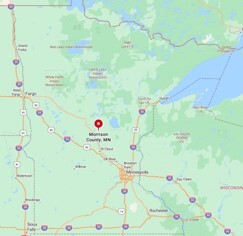 Map showing location of Morrison County