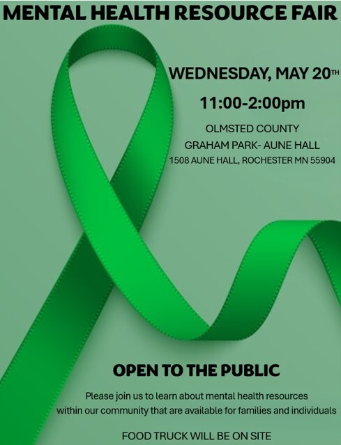 Flyer for Mental Health Resource Fair