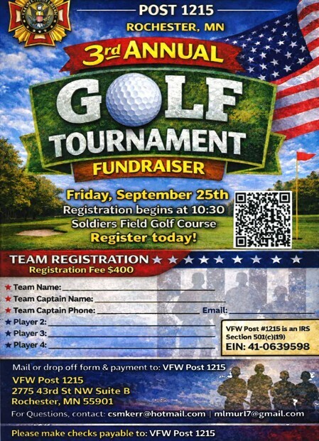 Information on VFW 1215's Golf Tournament