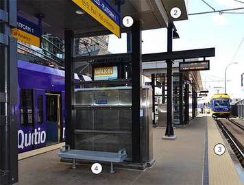 Photo of Target Field Station; showing station elements