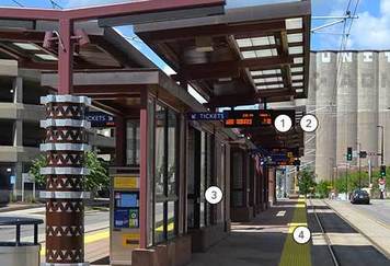 Photo of Prospect Park Station; showing station elements