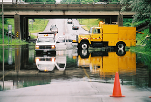 Flooded road