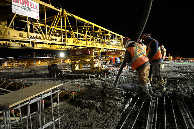Orange Line Concrete Pour