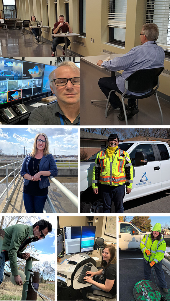 Collage of Council staff in their native environments.