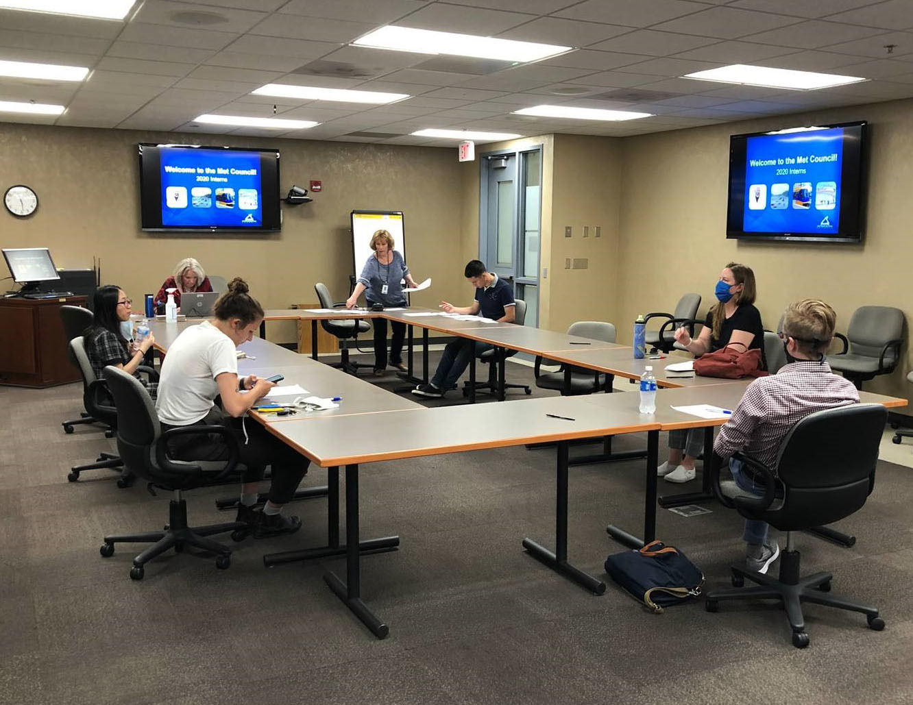 Summer interns at orientation on June 8.