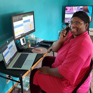 Tanisha Brown at work