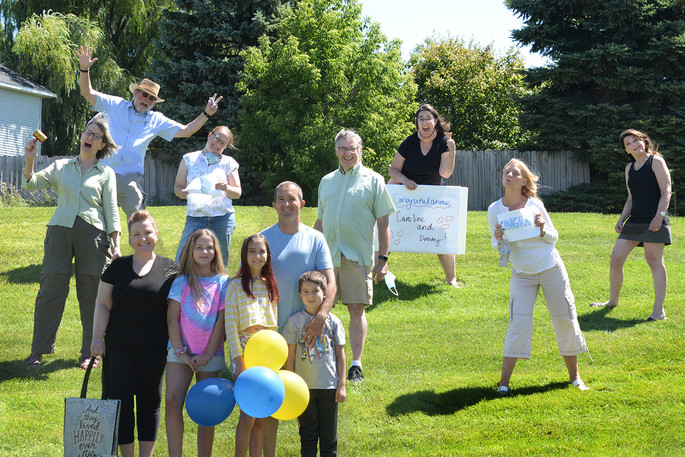 Communications staff shows support for their colleague.