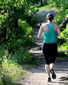 Jogger on park trail