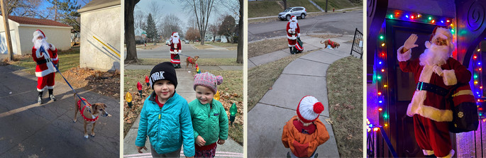 Santa collage of photos.