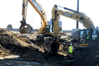 Orange Line construction in Bloomington