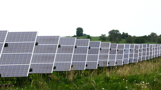Solar farm at Empire wwtp.