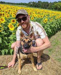 Cole Hiniker with dog Koda