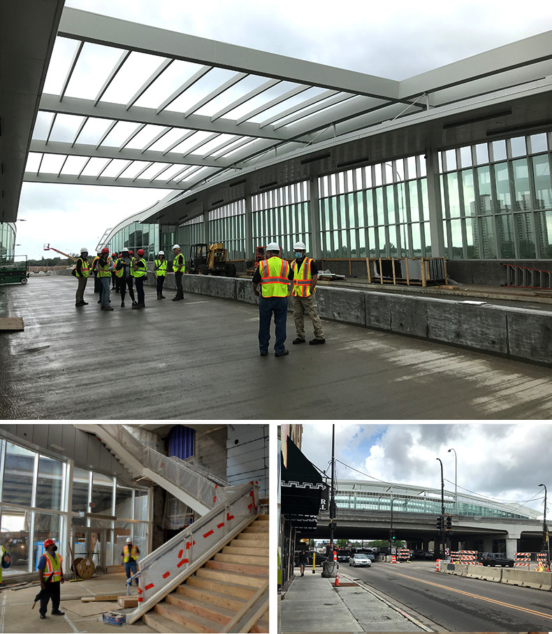 Bus Rapid Transit Station on I-35W at Lake Streeet in Mpls.