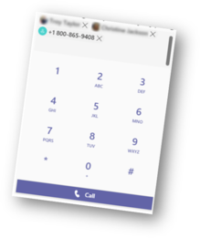 Microsoft Teams Calling dial pad