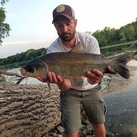 Tyler Winter and a bigmouth buffalo