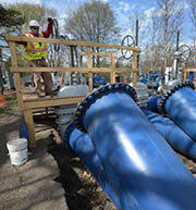 Construction worker at Minnehaha area project