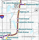 Excerpt of Purple Line map